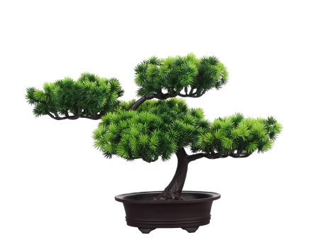 Bonsái Artificial de Pino Japonés para Decoración Feng Shui, 26 cm de Altura, Verde Embalaje Deteriorado Online now