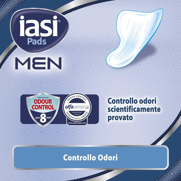 IASI MEN Medium Level 2, Escudos Absorbentes para pérdidas urinarias masculinas leves, 10 unidades, con núcleo ultraabsorbente y alas adhesivas Embalaje Deteriorado Online Hot Sale