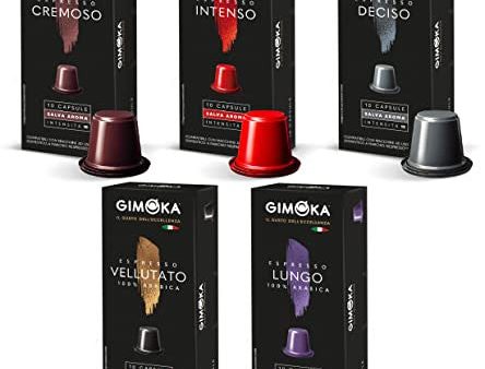 (1 Unidad Modelo Aleatorio) - Gimoka - Cápsulas Compatibles Nespresso, Surtido de Mezclas y Aromas - 20 Cápsulas Embalaje Deteriorado (Cad: 07 06 2026) Online Sale