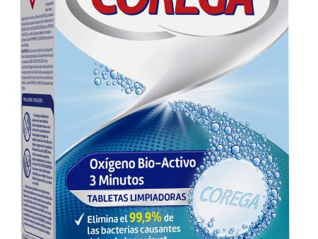 Tabletas Limpiadoras Corega Oxígeno Bio-Activo para Prótesis Dentales, 66 unidades Embalaje Deteriorado (Cad: 31 03 2027) Online now