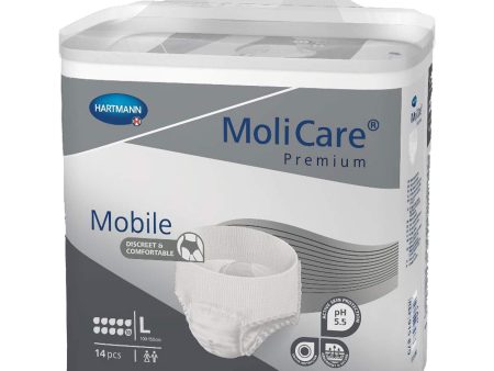 MoliCare Mobile: Ropa Interior Absorbente para Incontinencia, Unisex, Talla L, 14 Unidades Embalaje Deteriorado Online now