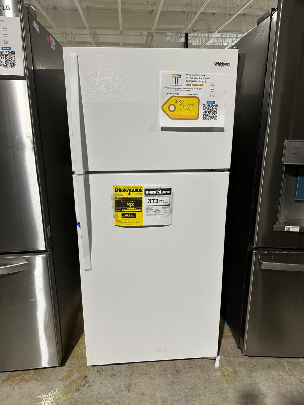 PRICED TO SELL WHIRLPOOL TOP FREEZER REFRIGERATOR MODEL: WRT314TFDW  REF12402S For Discount