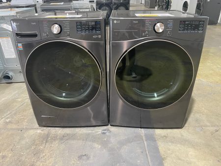 BRAND NEW BLACK STEEL STACKABLE LAUNDRY SET - WAS12066S DRY11975S Hot on Sale