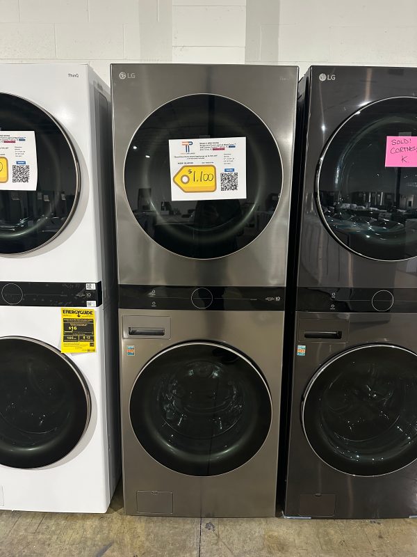 GREAT ELECTRIC DRYER WASHTOWER - LG WASHER DRYER STACKED SET MODEL: WKE100HVA  WAS12070S Sale